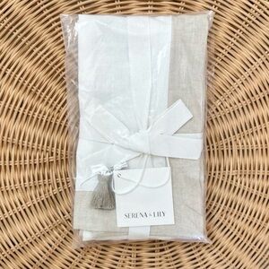 NEW Serena & Lily Salento Linen Long Pillow Sham (14”x40”)-Flax Beige